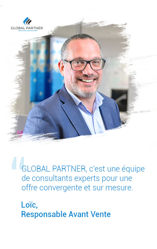 Photo de Loic responsable avant vente, un metier global partner