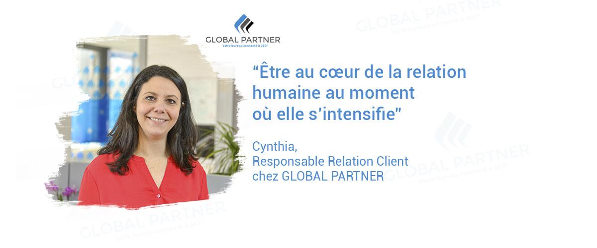 Photo de Cynthia responsable relation client chez global partner